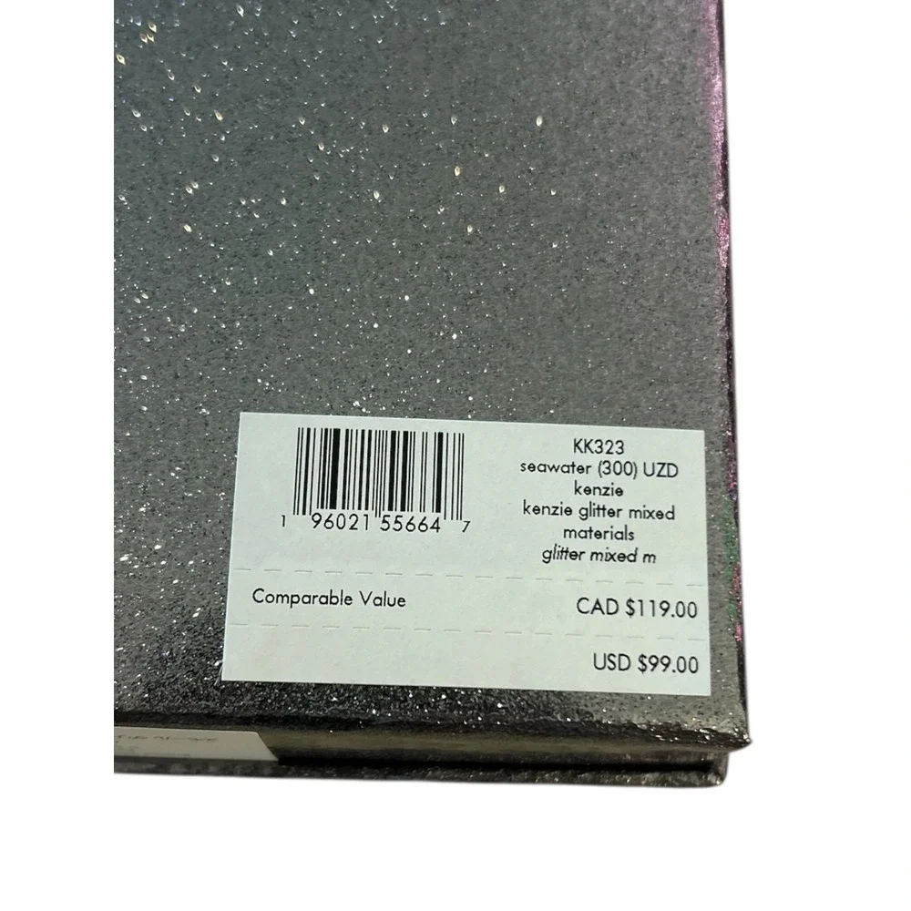 Kate Spade Kenzie‎ Glitter Mixed MaterialsBoxed Small Slim Card Holder NWT NIB